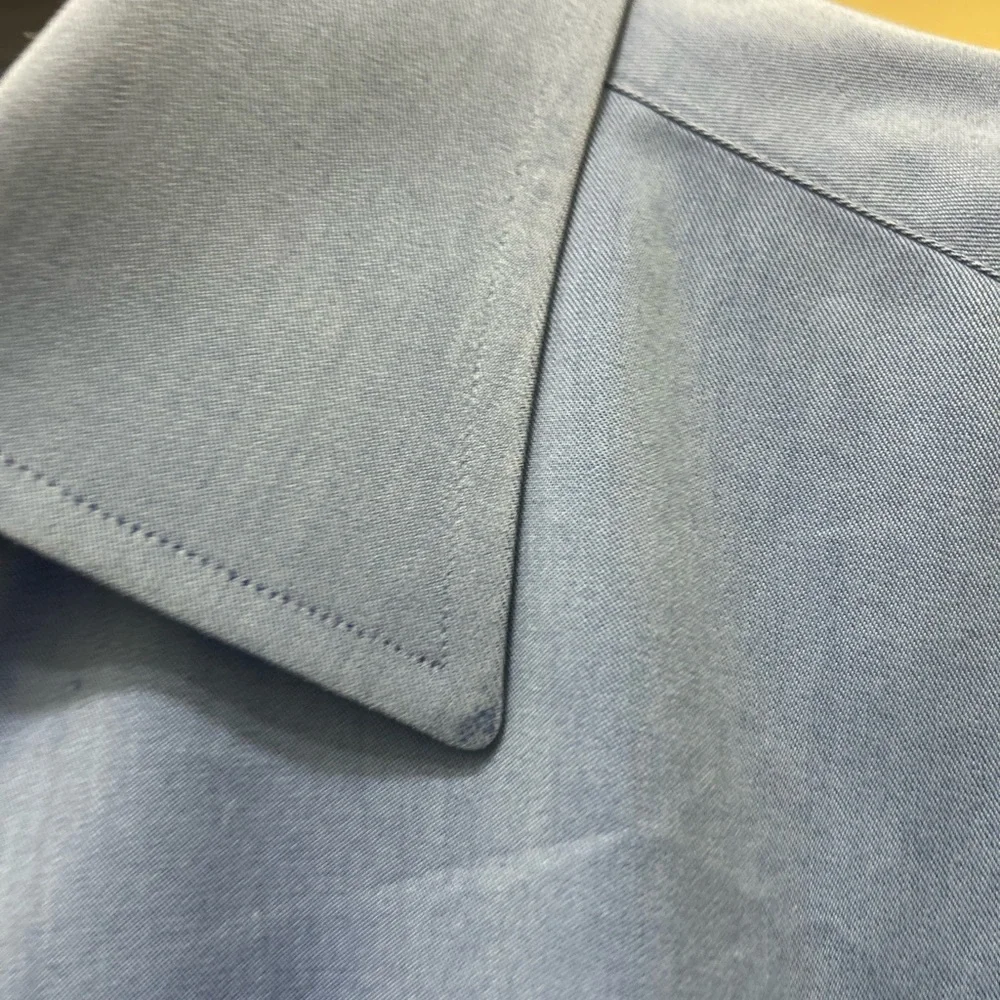 Ermenegildo Zegna French Blue Dress Shirt Men’s 16 41 Neiman Marcus Business - Picture 12 of 13